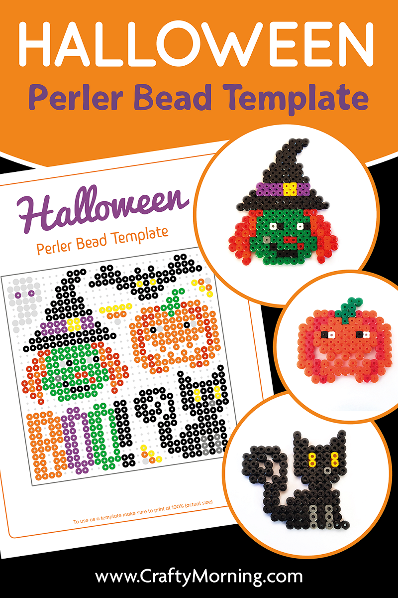 Halloween Perler Bead Patterns (Free Printable) - Crafty Morning