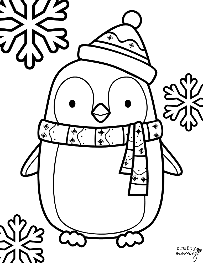 cute penguins coloring pages