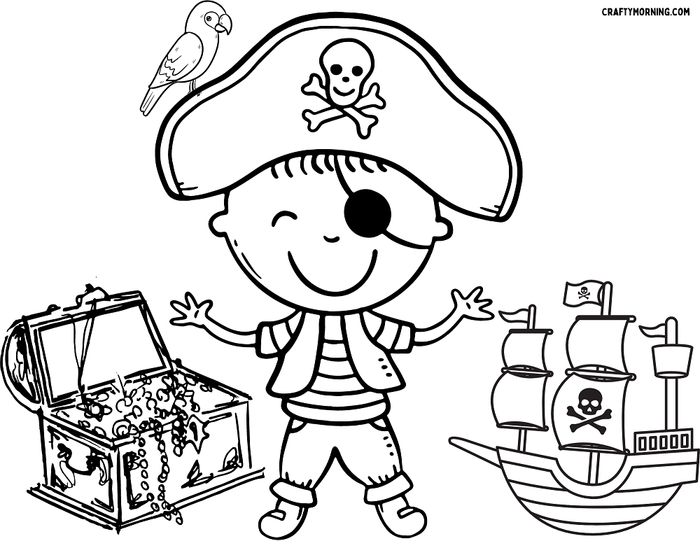 Pirate Boy and Girl Dry Erase Coloring Set ITH