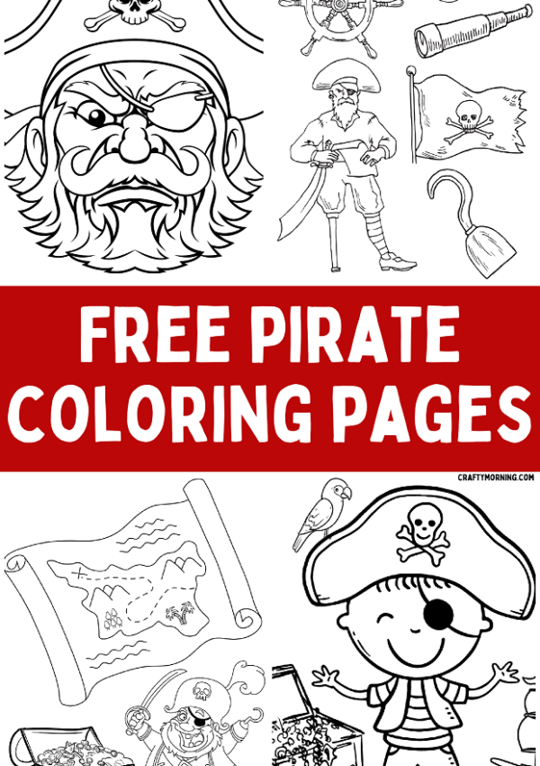 Pirate Coloring Pages (Free Printables)