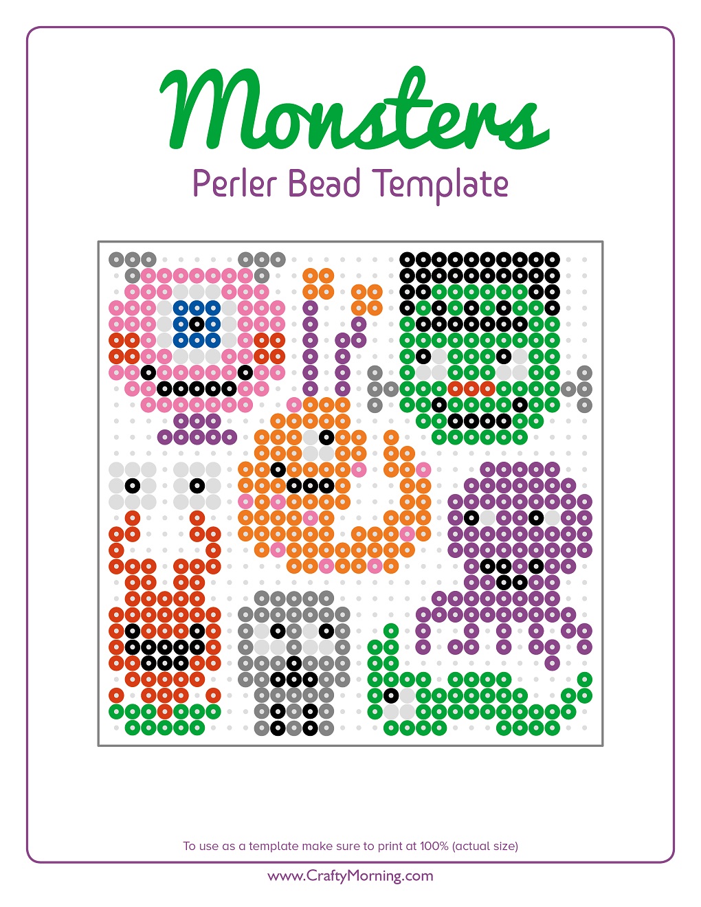 5 Little Monsters: Fall Perler Bead Designs