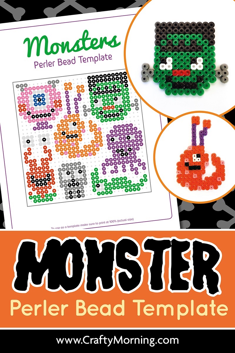 Halloween Monster Perler Bead Patterns - Crafty Morning