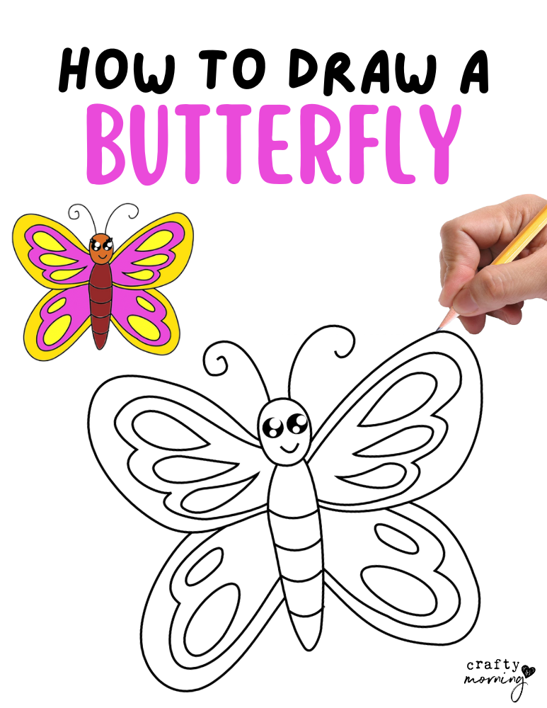 Butterfly Drawing for Kids || How to draw a Butterfly Easy-saigonsouth.com.vn
