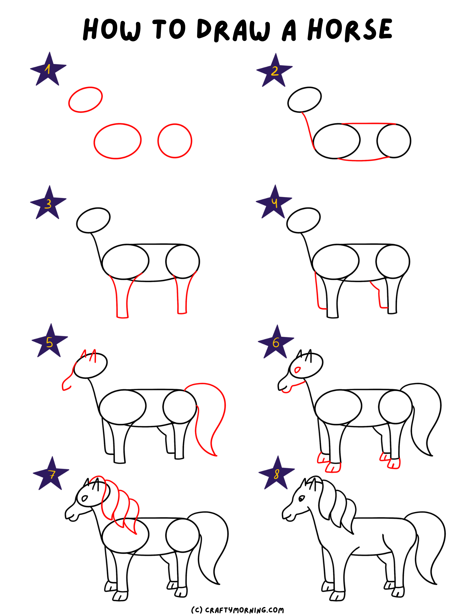 Horse Head Drawing Easy - PRB ARTS-saigonsouth.com.vn