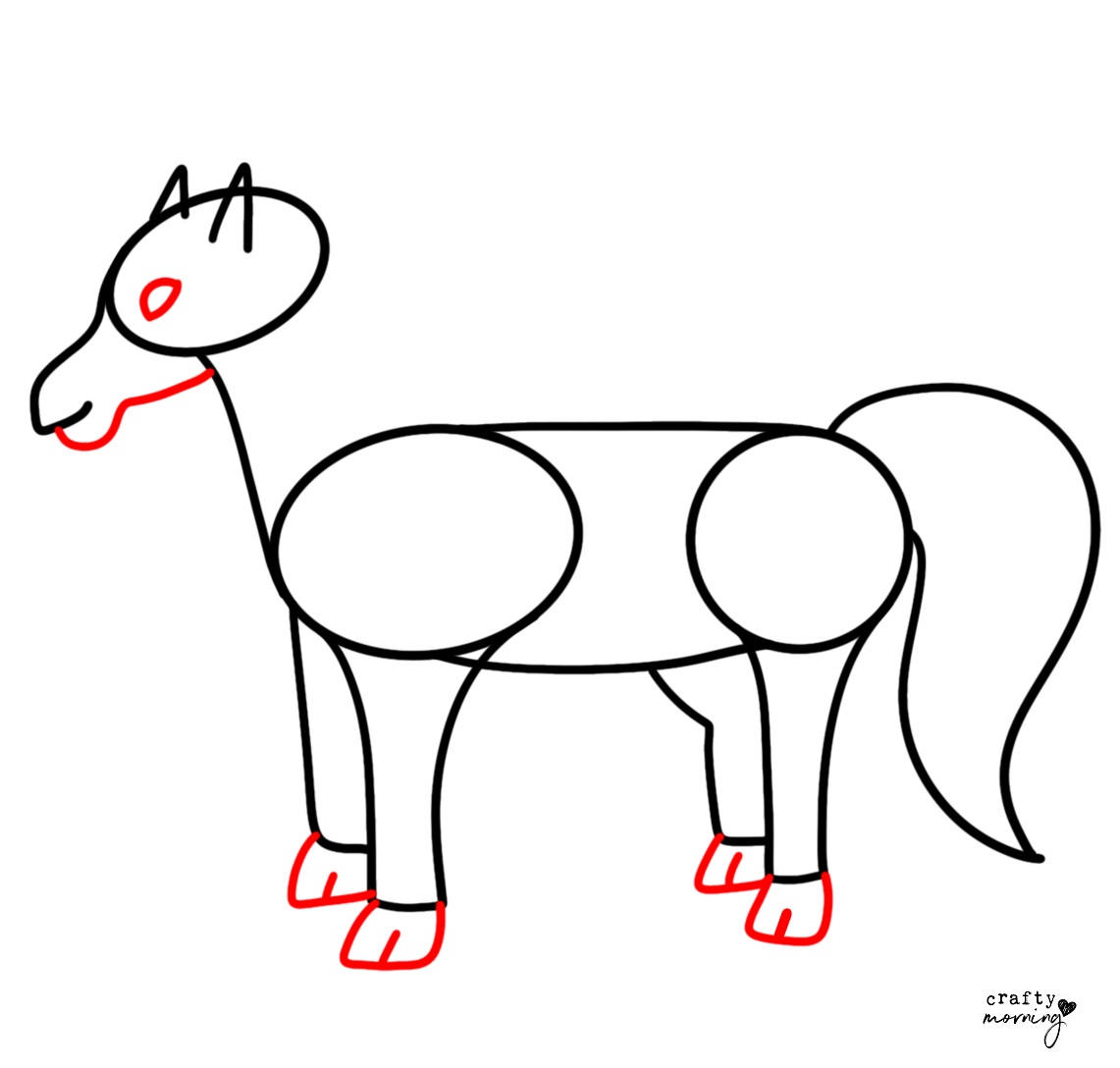 How to Draw a Horse (Easy Step by Step) - Crafty Morning