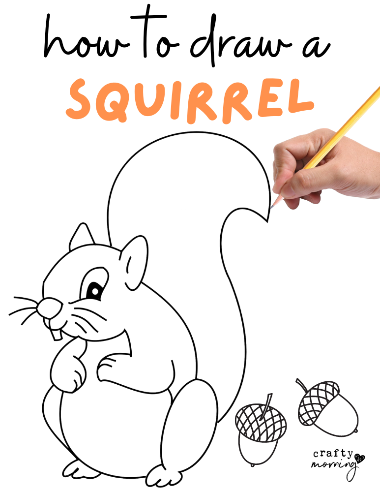 How To Draw A Squirrel For Kids, Step by Step, Drawing Guide, by Dawn -  DragoArt