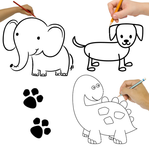Easy Drawing for Kids - Flowers & Animals - Kids Art & Craft-saigonsouth.com.vn
