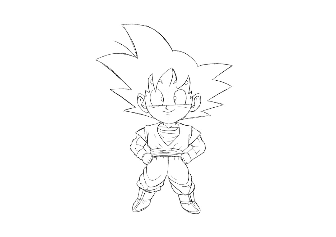 Learn how to draw Goku - Dragon Ball Z  Goku drawing, Dragon ball z, Goku  art drawings