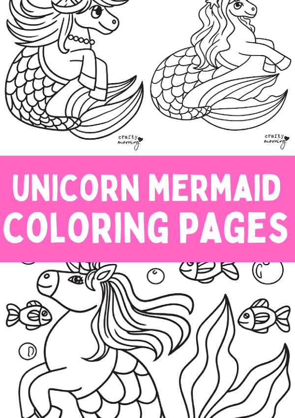 Unicorn Mermaid Coloring Pages