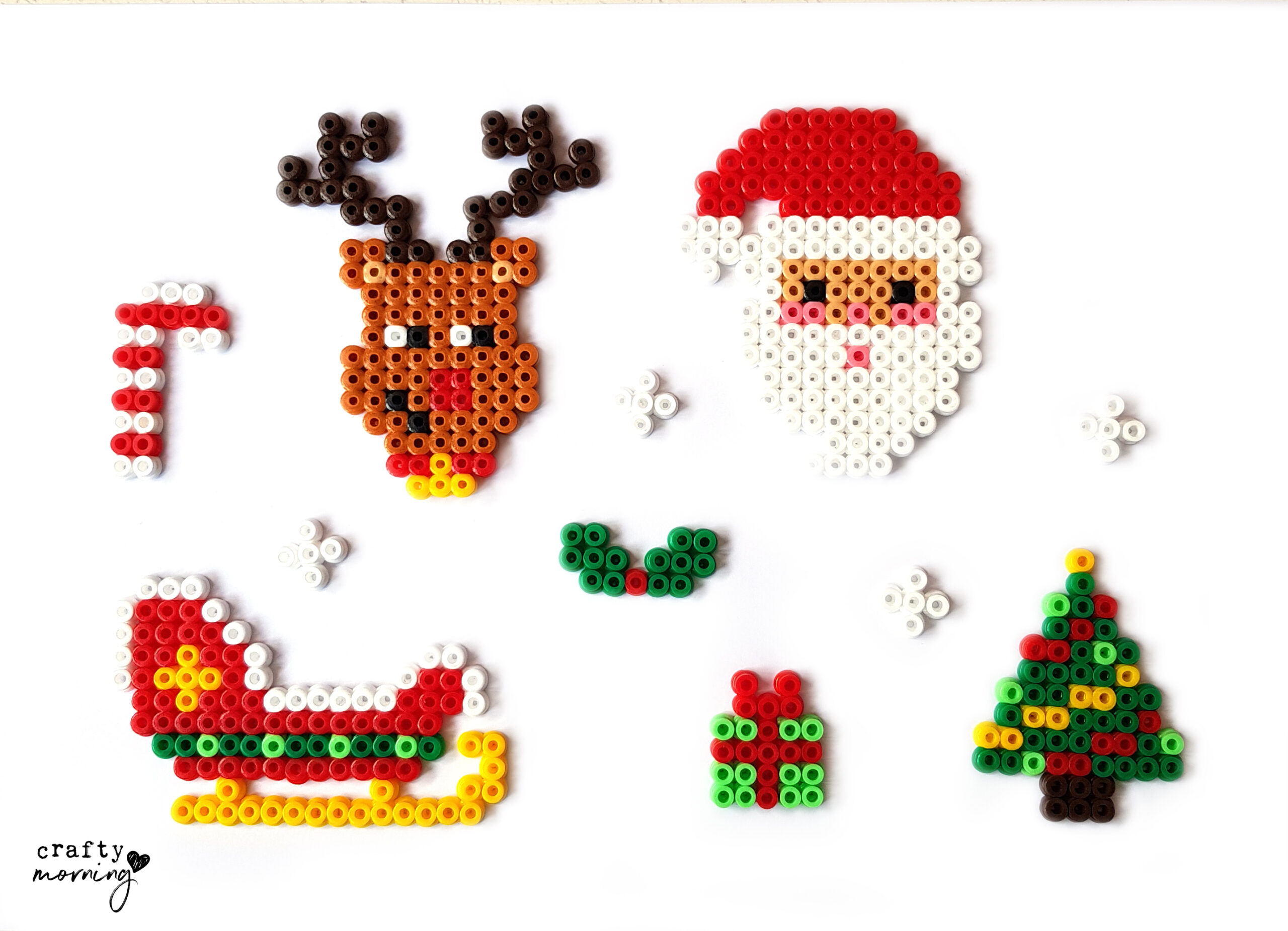 30 Christmas Perler Bead Patterns, Designs and Ideas  Hama beads  christmas, Christmas perler beads, Perler bead patterns