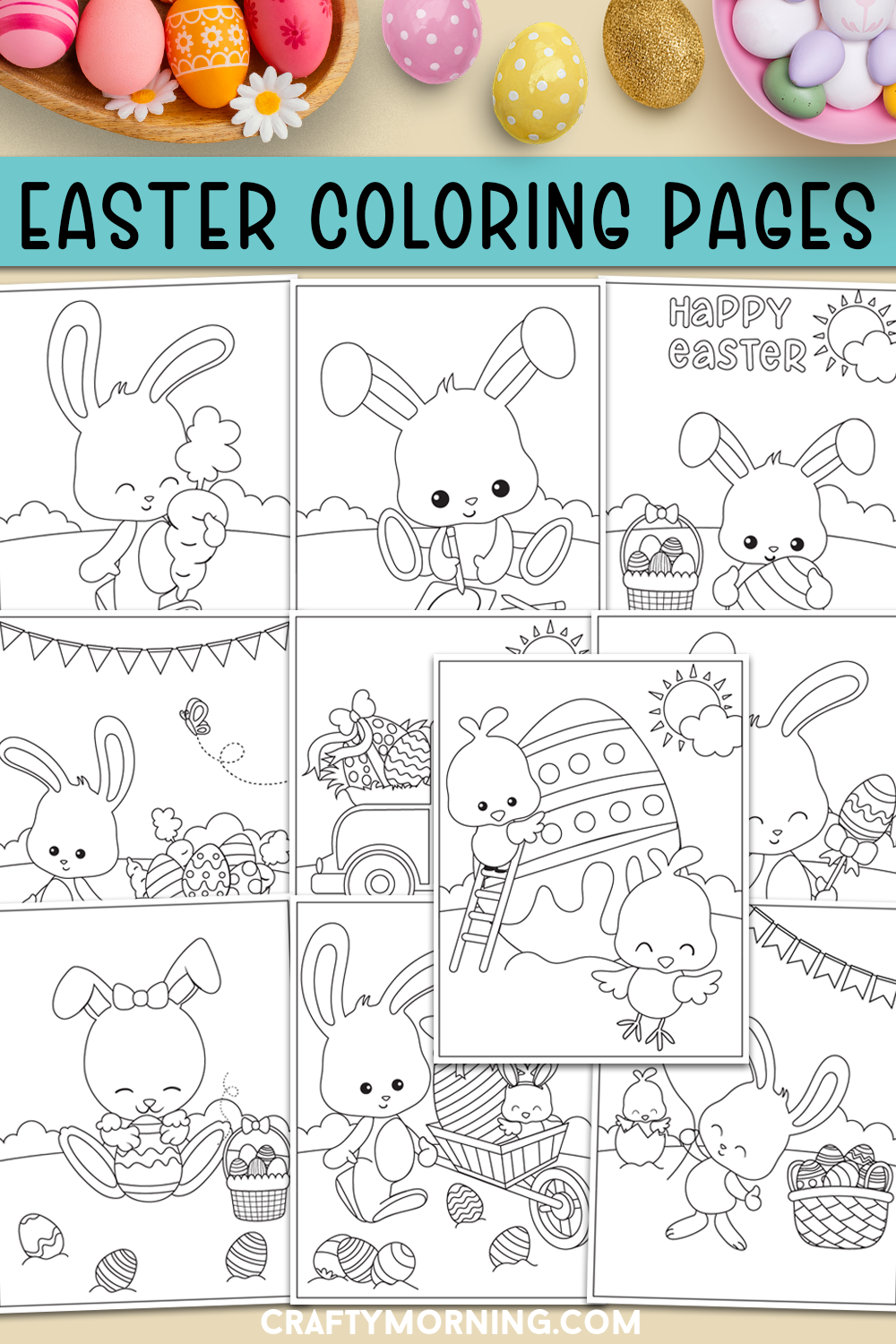 Free Printable Easter Coloring Pages - Crafty Morning