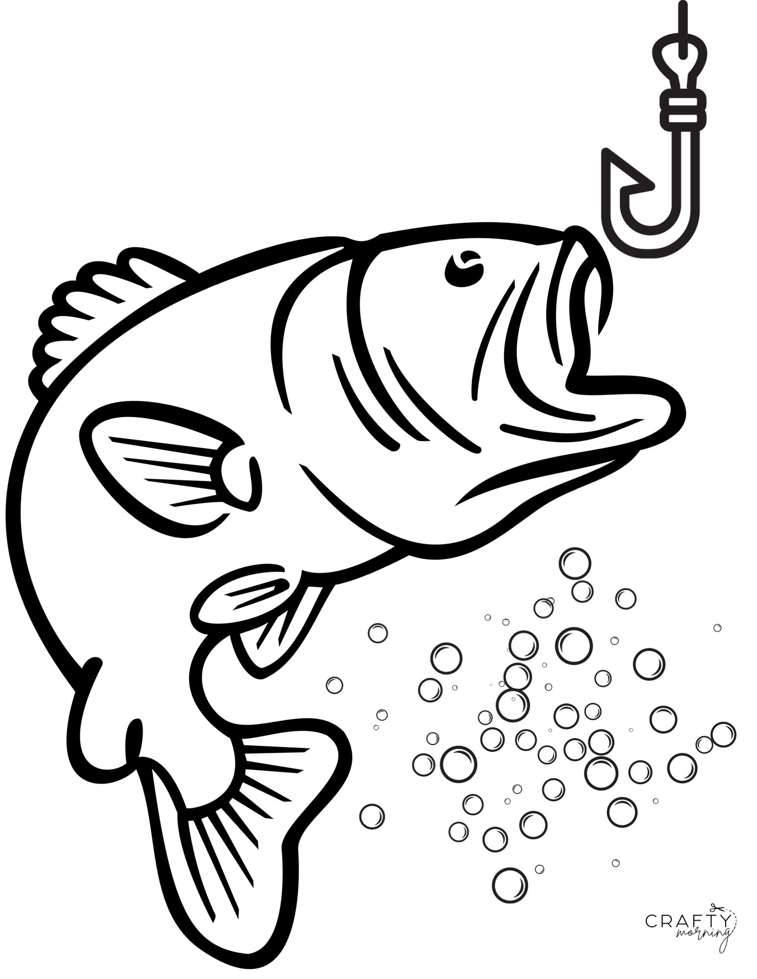 Printable Fish Coloring Pages - Crafty Morning