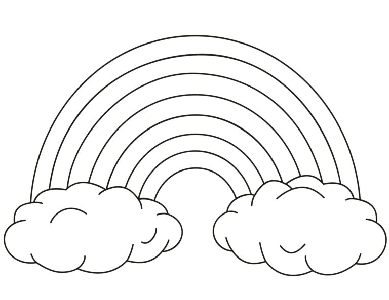 Free Rainbow Coloring Pages to Print - Crafty Morning