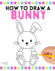 Easy Bunny Drawing (How to Draw Tutorial) - Crafty Morning