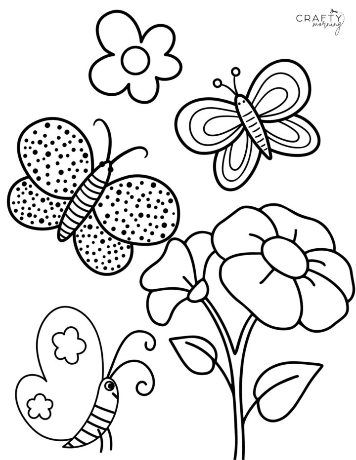 Free Butterfly Coloring Pages to Print - Crafty Morning