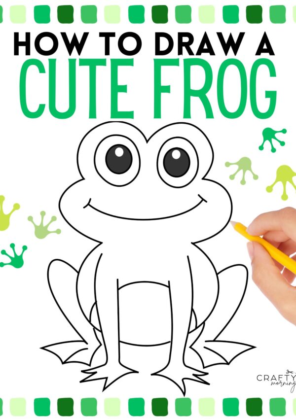 Cute Frog Drawing (Step by Step How to Draw)