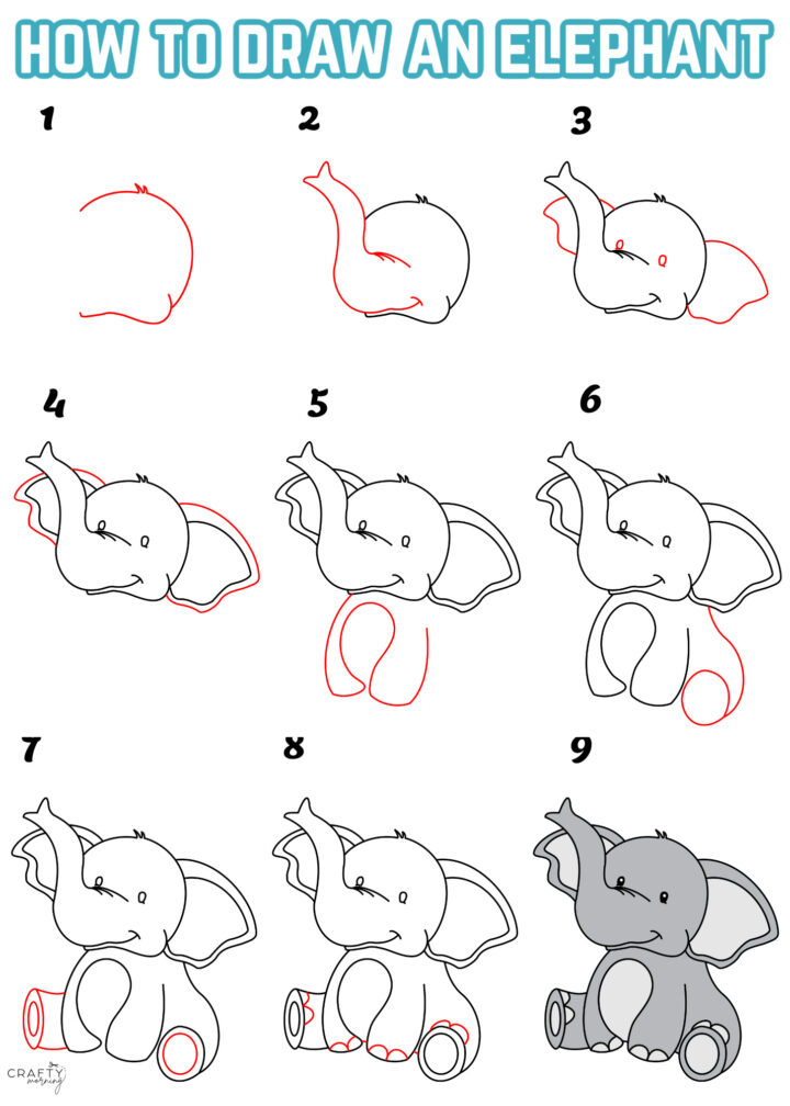 How to Draw an Elephant Tutorial - Crafty Morning