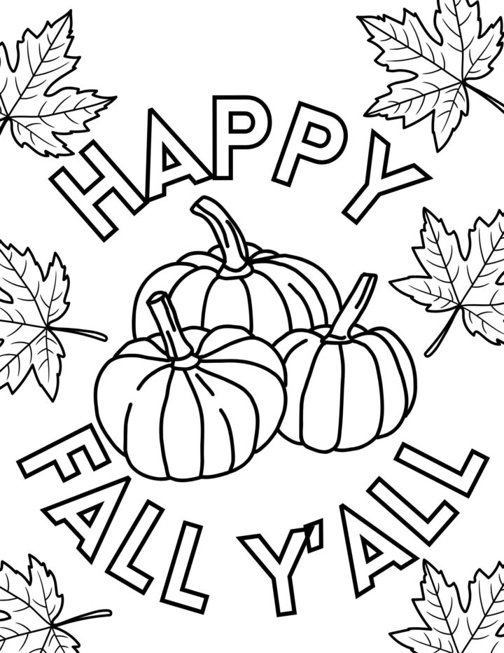 Printable Cute Fall Coloring Pages - Crafty Morning