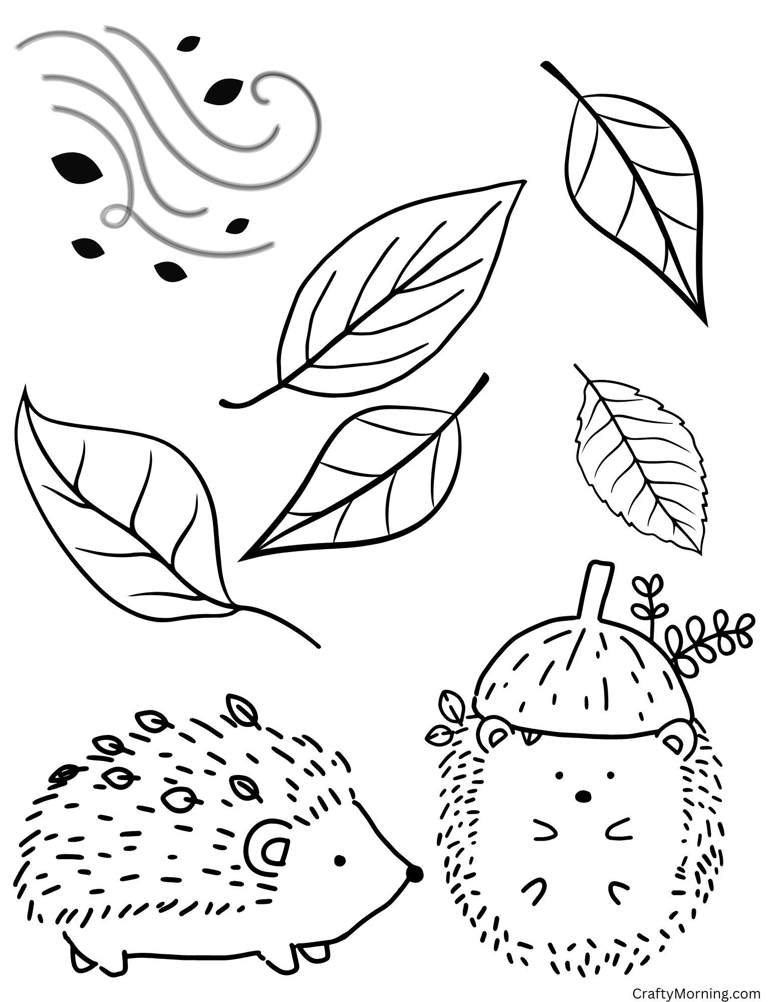 fall apple coloring page