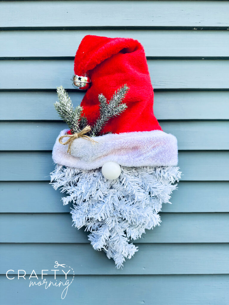 Christmas Tree Gnome Santa Wreath