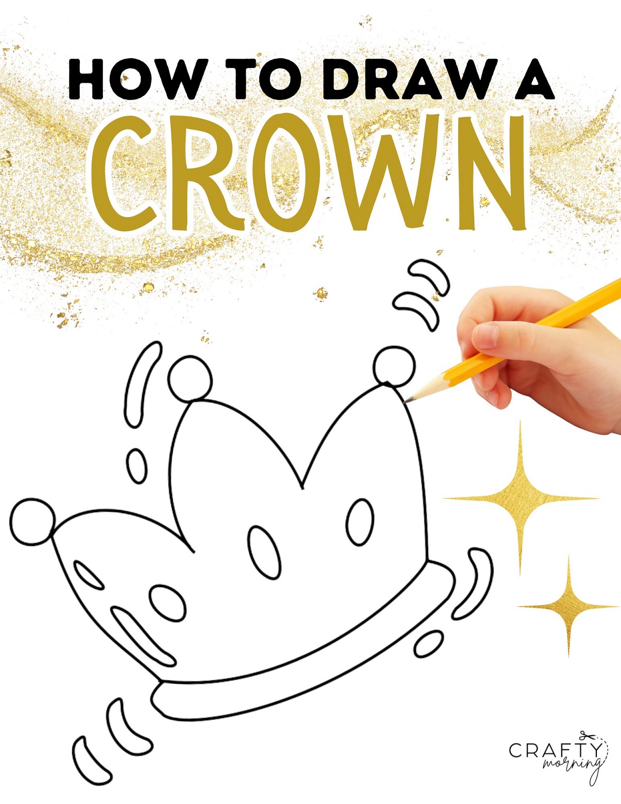 Clip Art In Few Easy Steps - Queens Crown Drawing Easy, HD Png Download ,  Transparent Png Image | PNG.ToolXoX.com