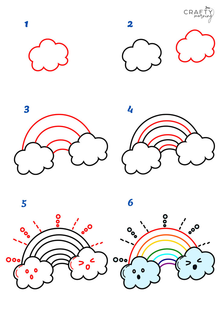 How To Draw A Rainbow Crafty Morning