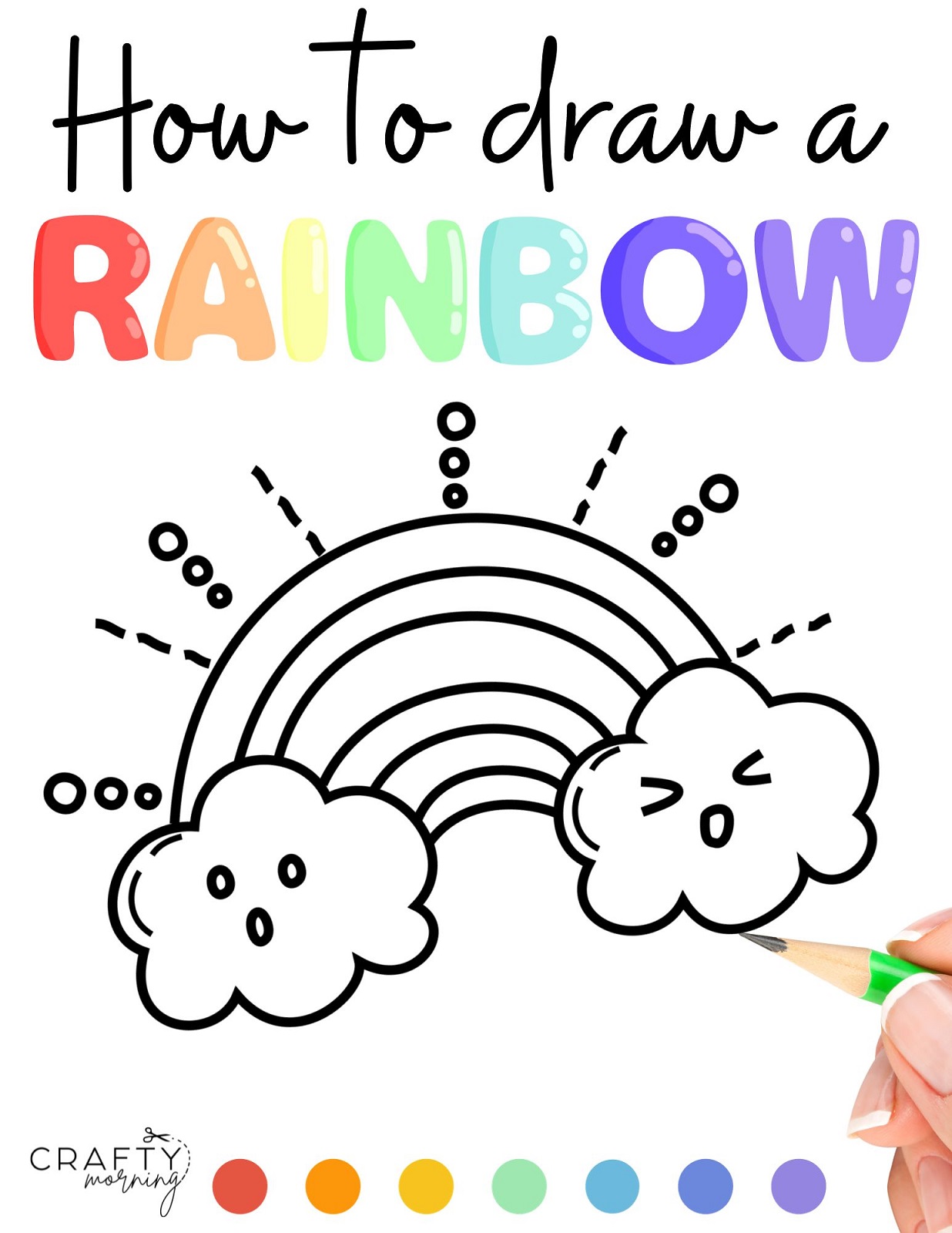 How to Draw and Paint a Rainbow with Watercolors (Easy!) - Arty Crafty Kids