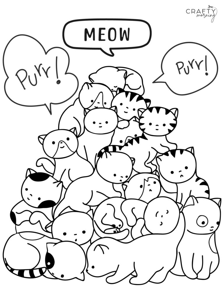 Kitten Coloring Pages to Print - Crafty Morning