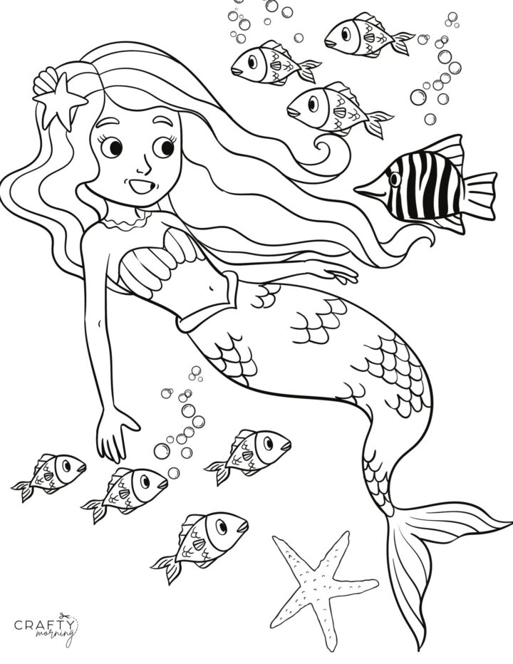 Printable Fish Coloring Pages - Crafty Morning