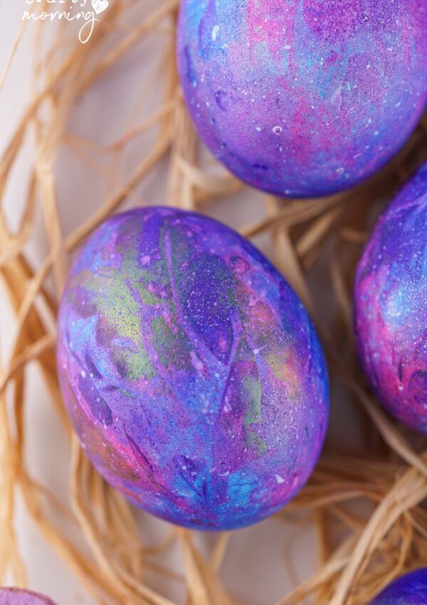 DIY Galaxy Easter Egg Decorating