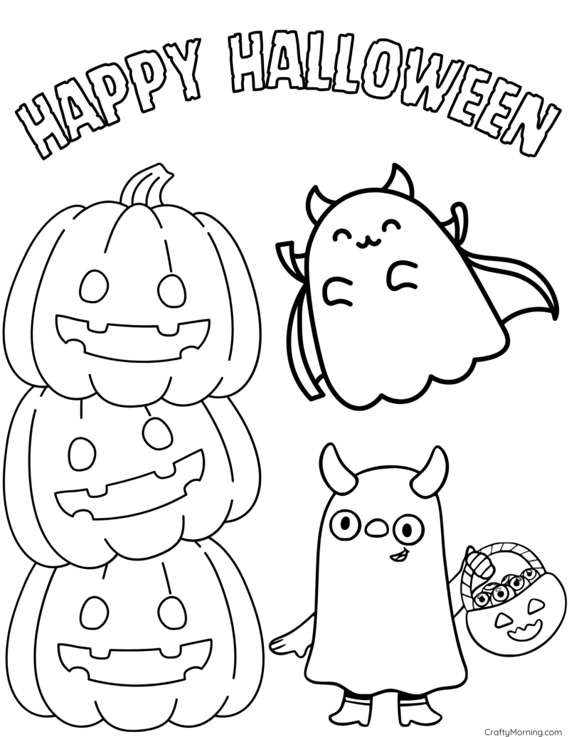 Free Halloween Coloring Pages to Print - Crafty Morning